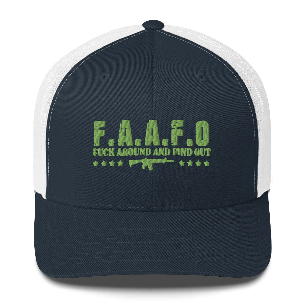 FAFO Flag Patch Trucker Style Hat – basekreations