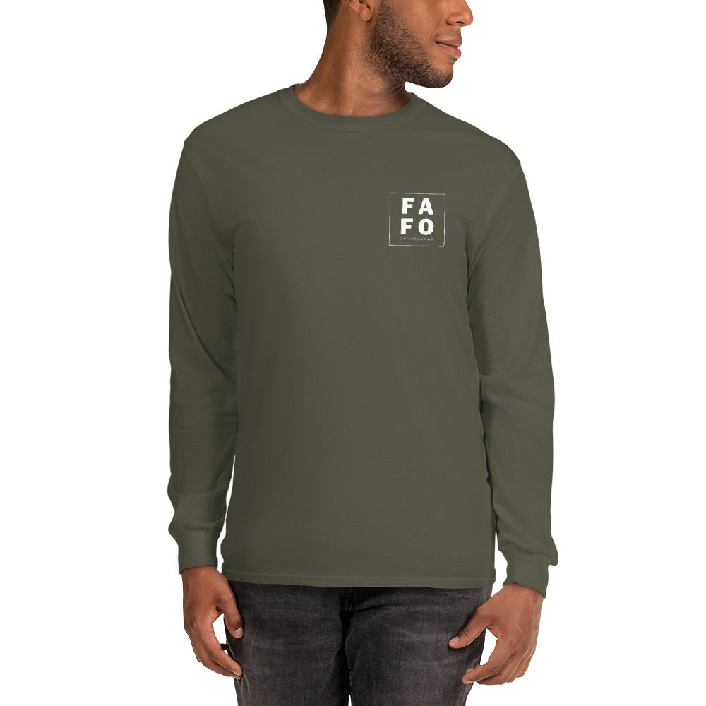 Men's Cotton Long Sleeve Shirt - F*k Around & Find Out - FAFO Sportswear