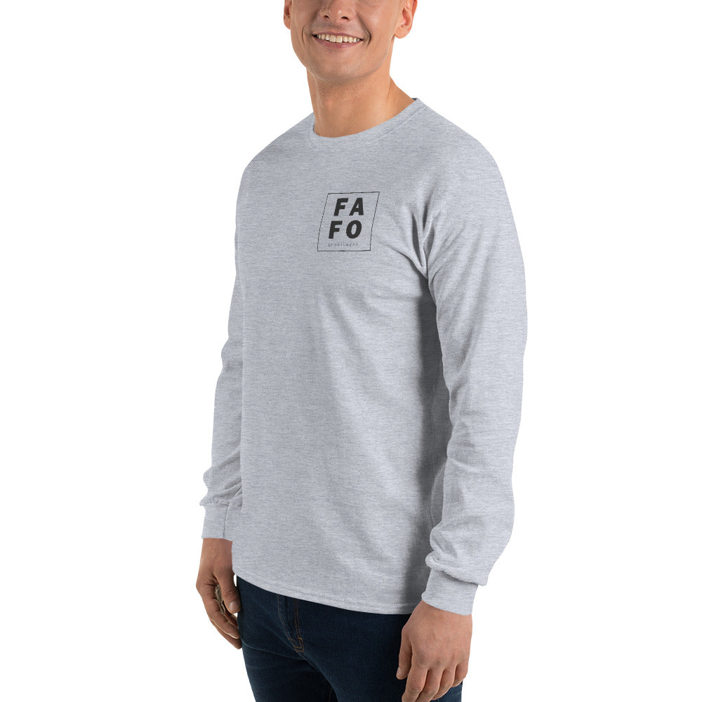 Men’s Cotton Long Sleeve Shirt - Never Drinking Again - FAFO Sportswear