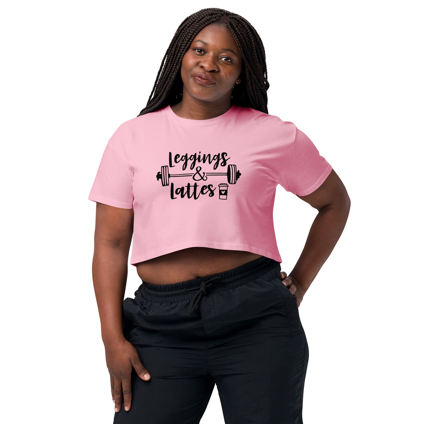 Women’s Gym Crop Tee - Leggins and Lattes - FAFO Sportswear