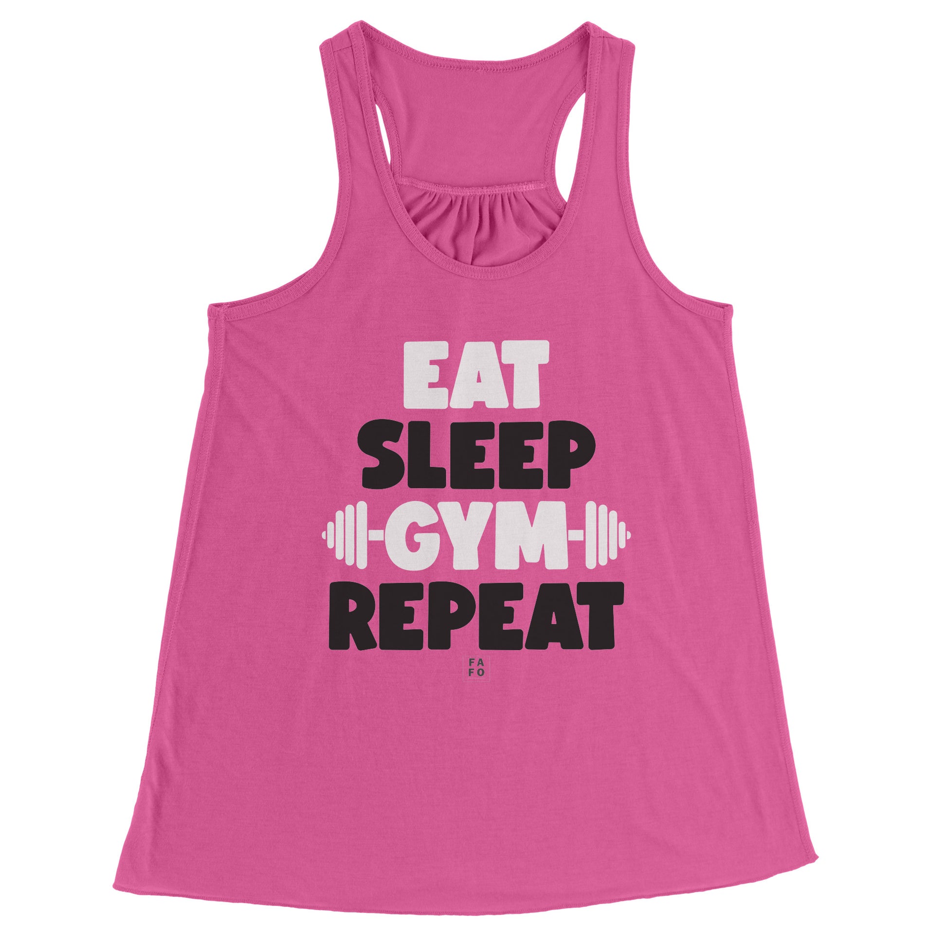 Bella Flower Racerback Tank - Eat Sleep Gym Repeat - FAFO Sportswear