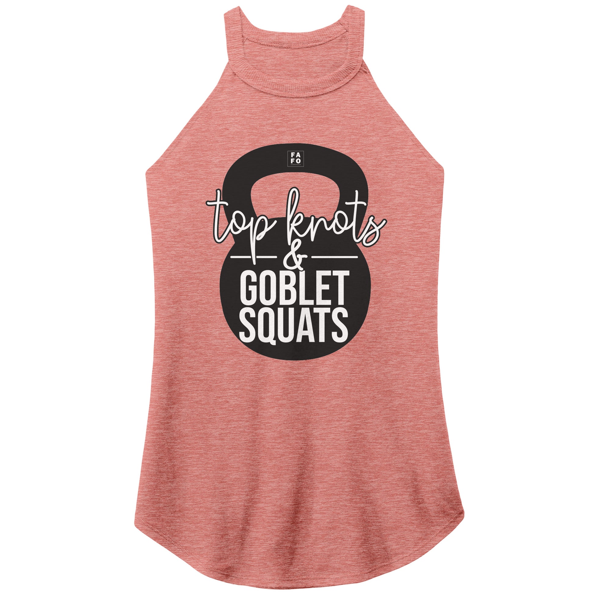 Rocker Tank - Goblet Squats - Blush Pink