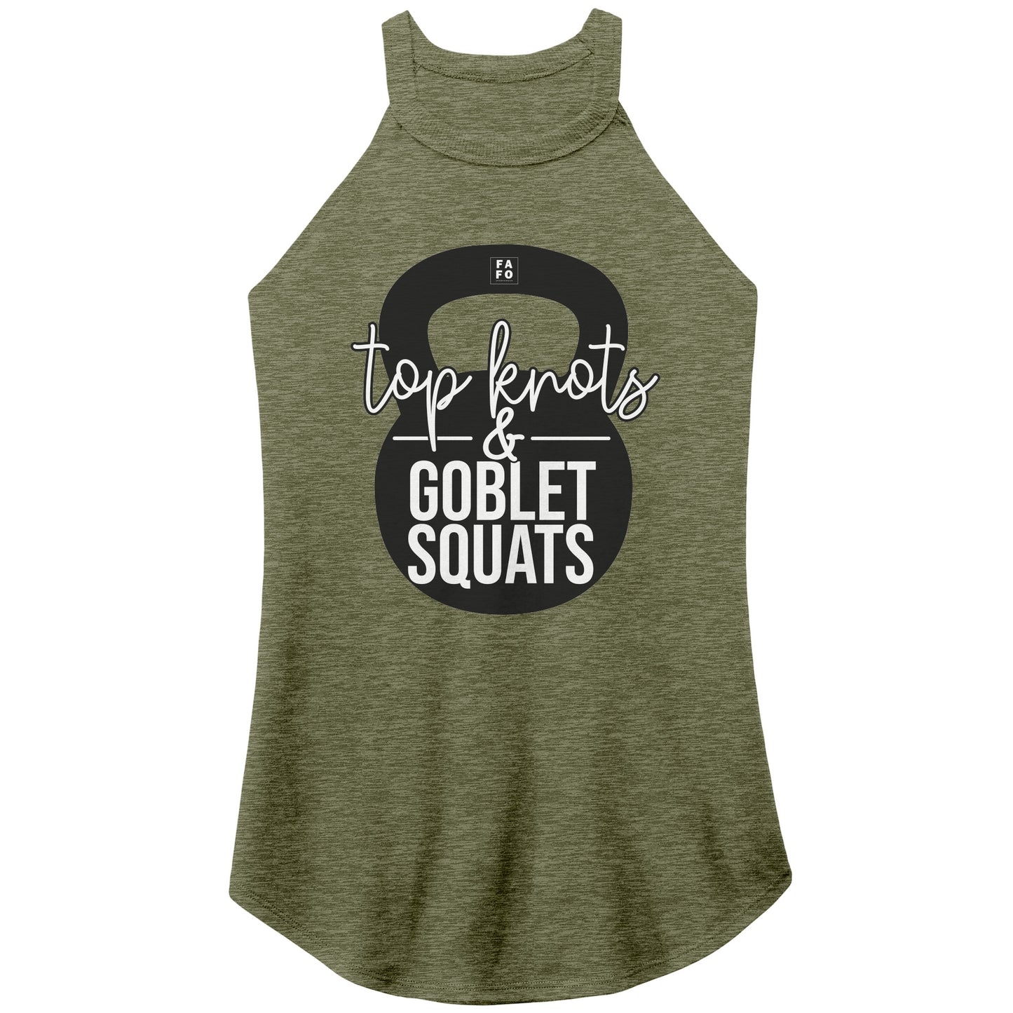 Rocker Tank - Goblet Squats - Army Green