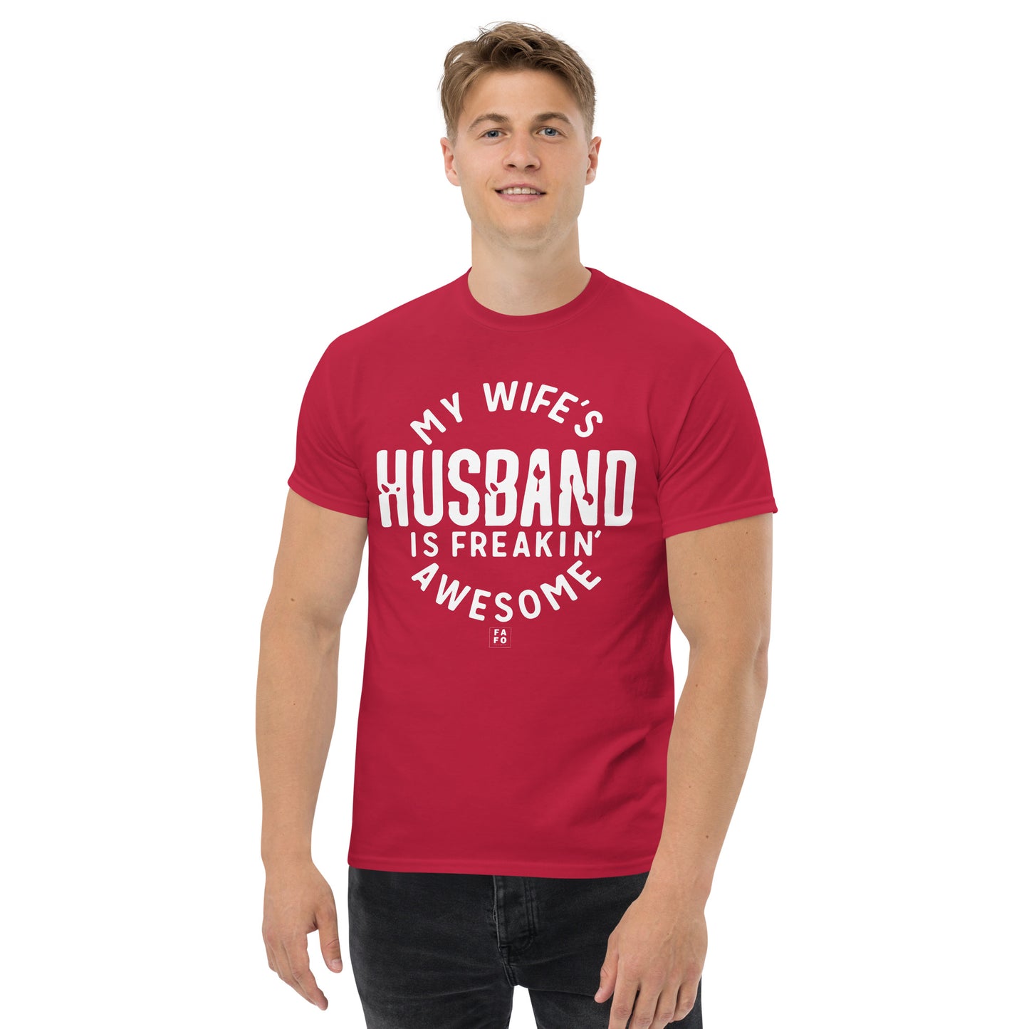 Men's Tee - My Wife's Husband is Awesome - FAFO Sportswear
