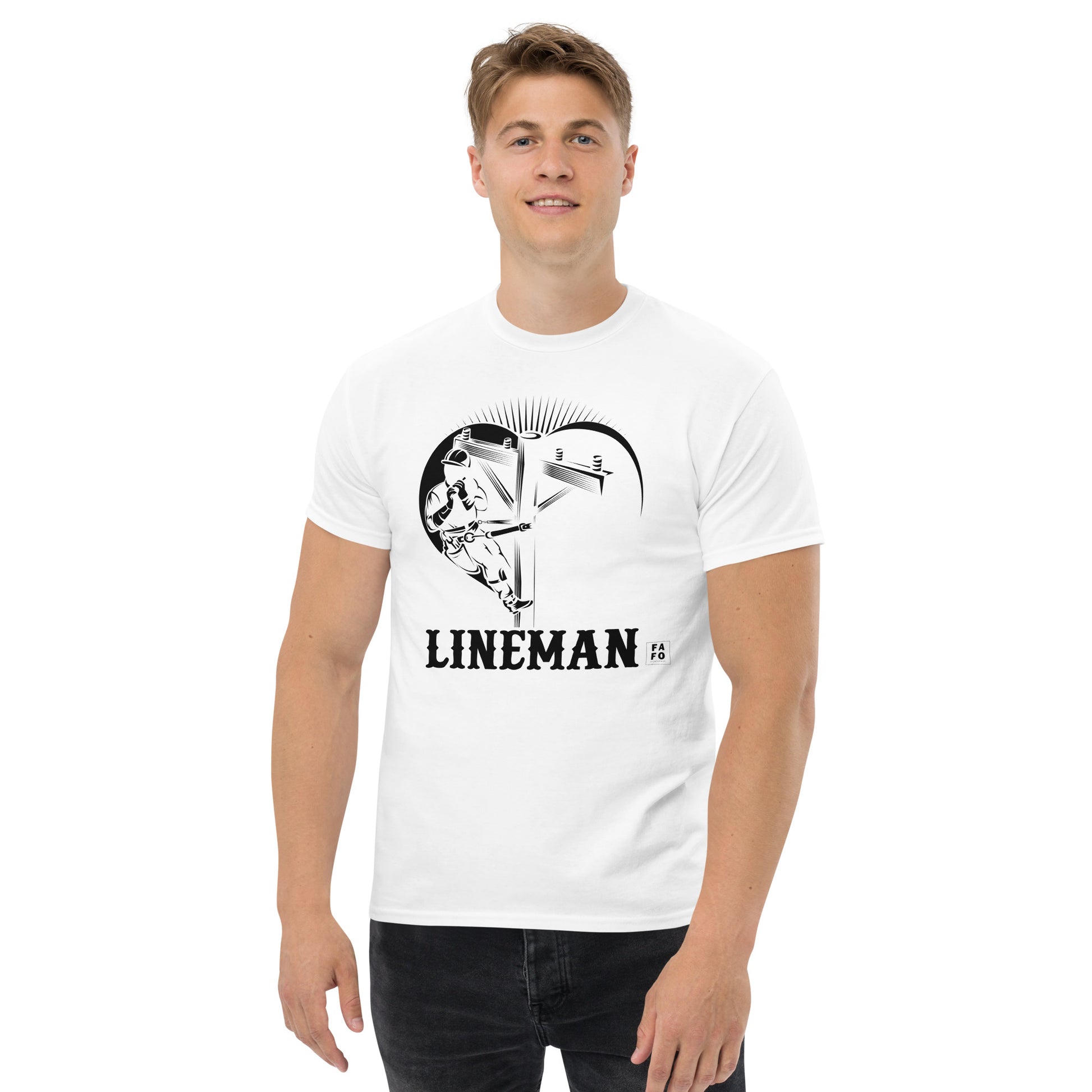 Men's Gildan Cotton Tee - Lineman - FAFO Sportswear