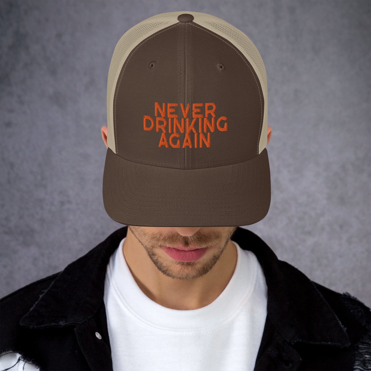 Trucker Cap - Never Drinking Again - FAFO Sportswear