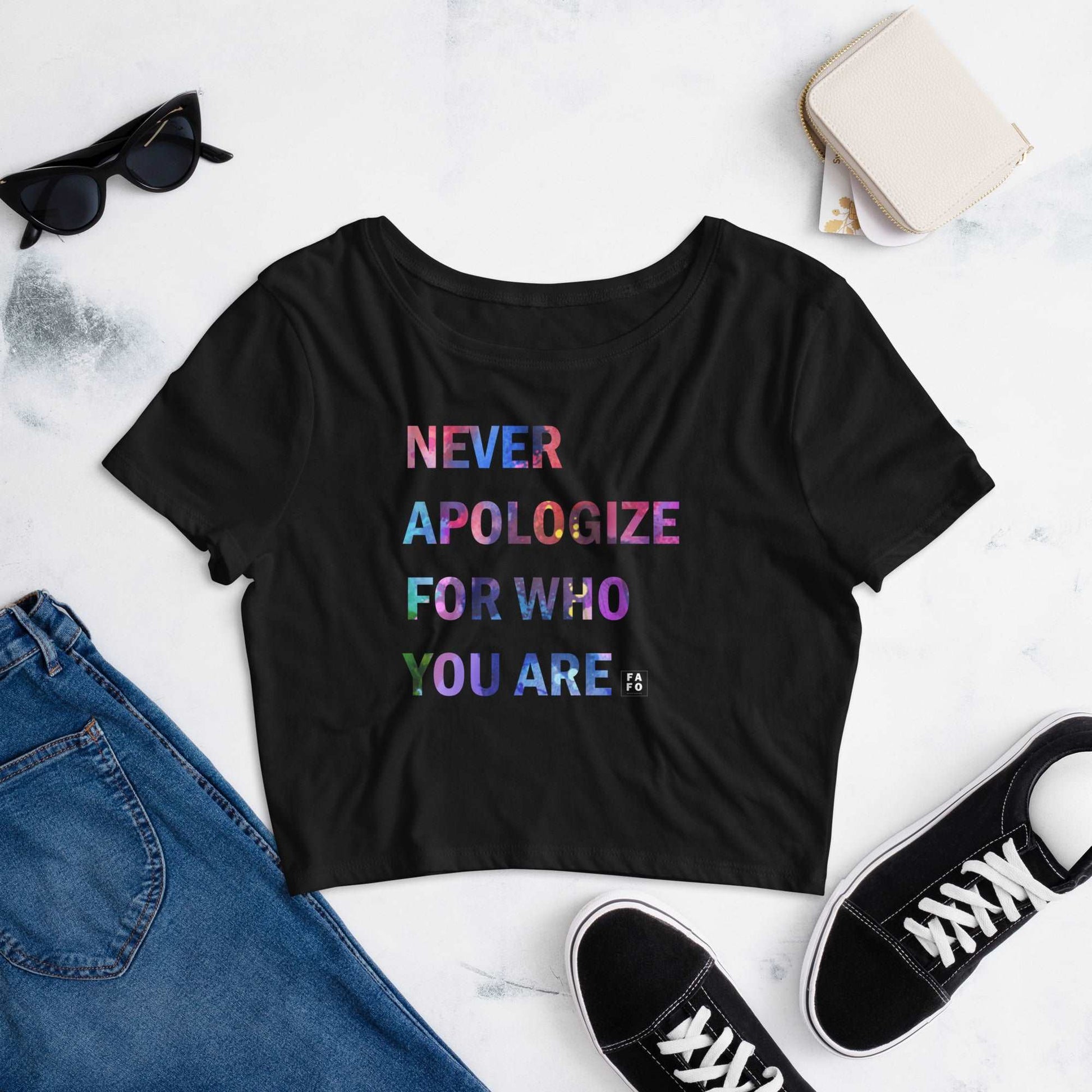 Women’s Crop Tee - Never Apologize