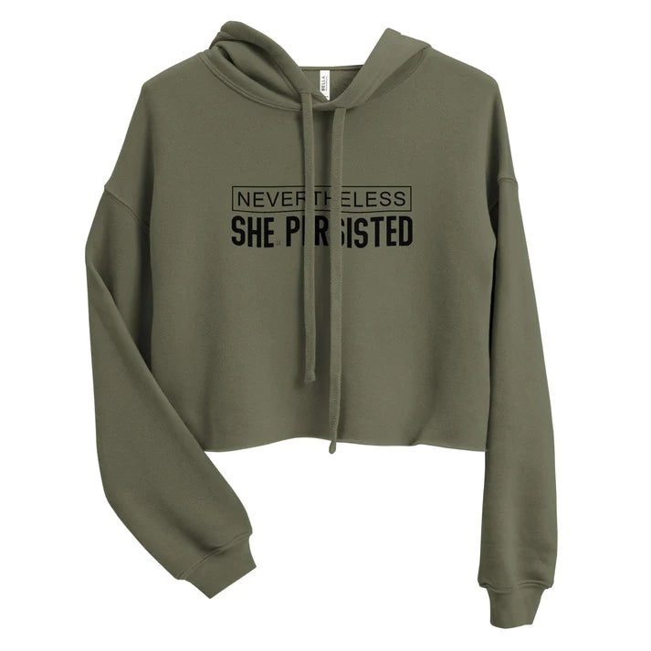 Women's Crop Hoodie - She Persisted - FAFO Sportswear