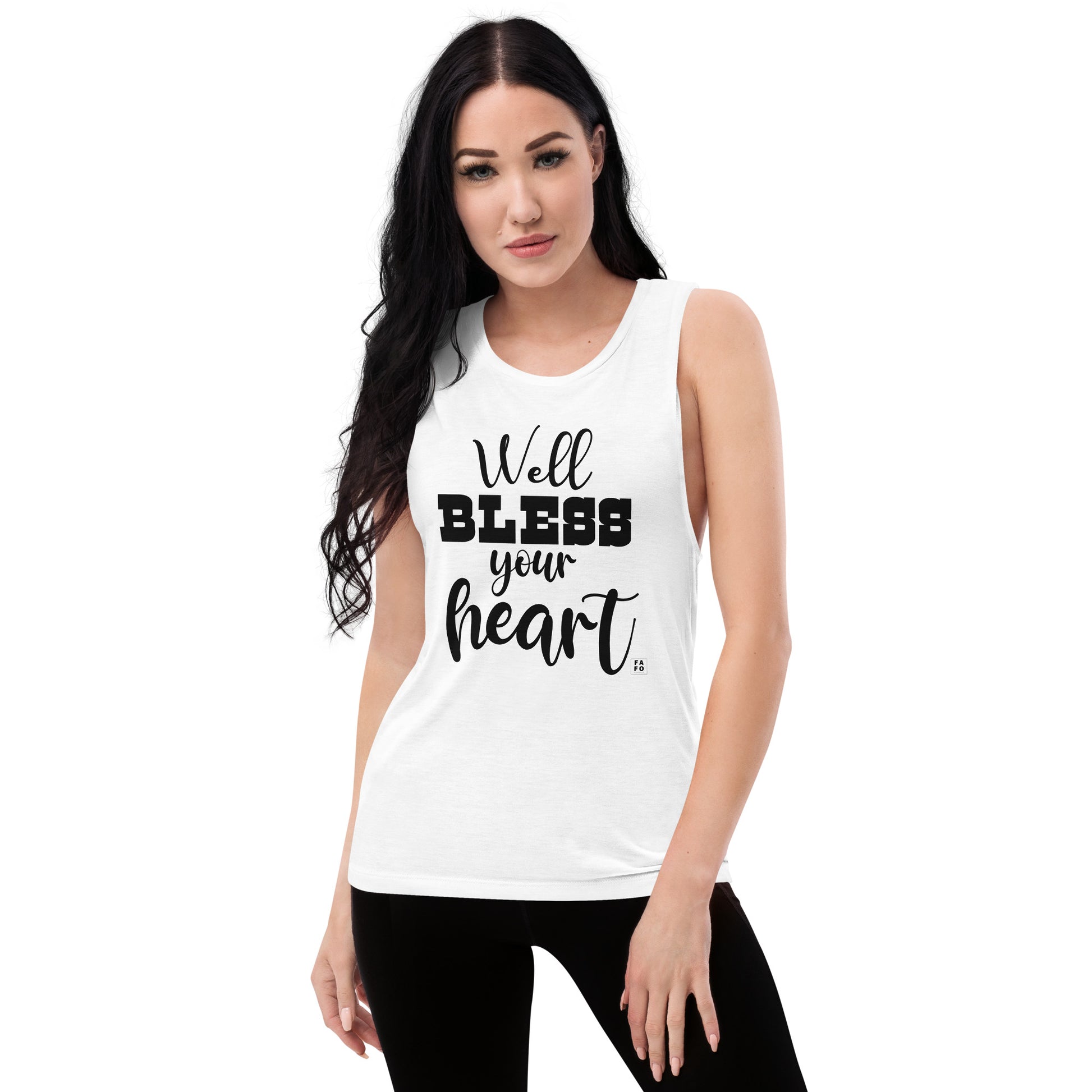 Bella Muscle Tank - Bless Your Heart - FAFO Sportswear