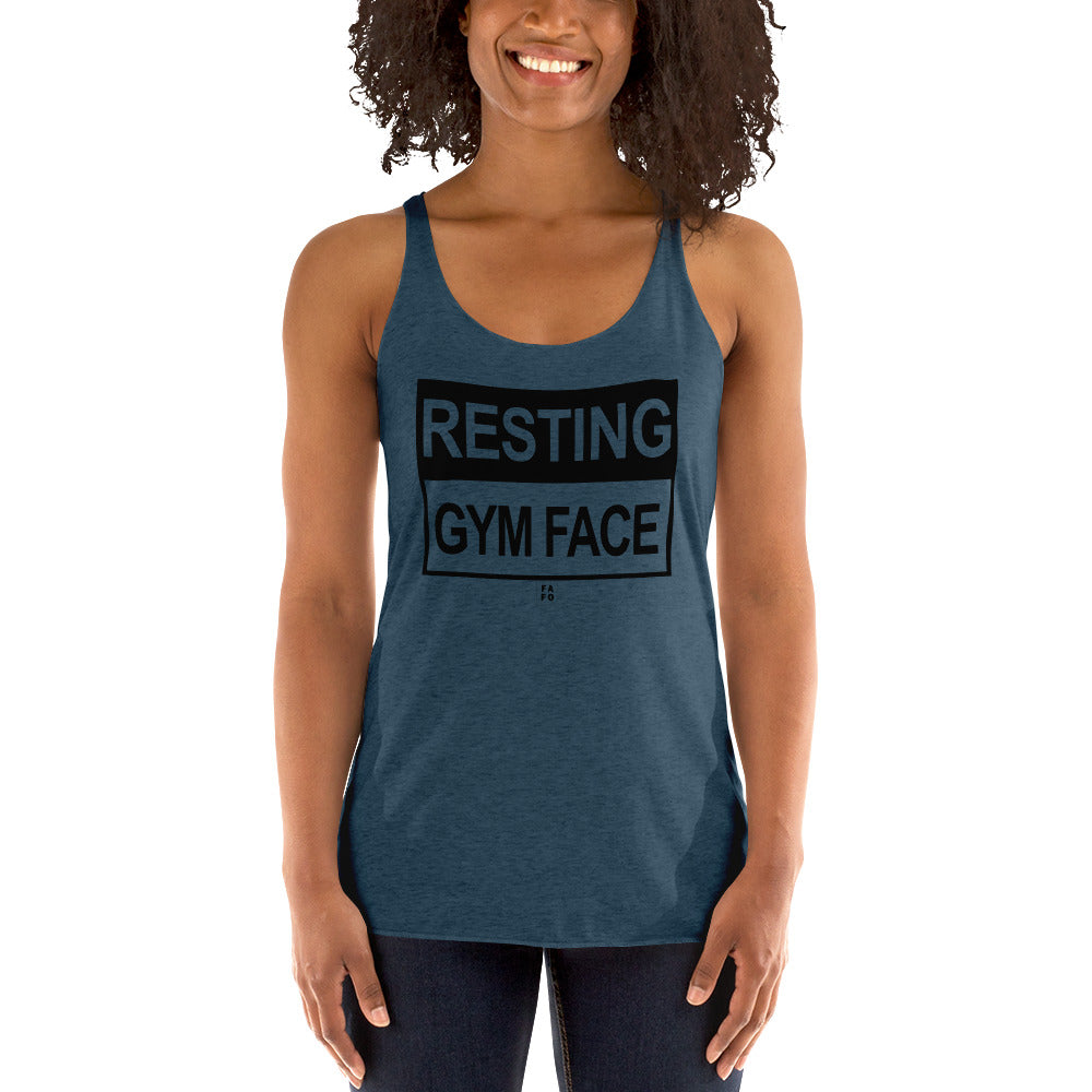Next Level Racerback Tank - Resting Gym Face - FAFO Sportswear