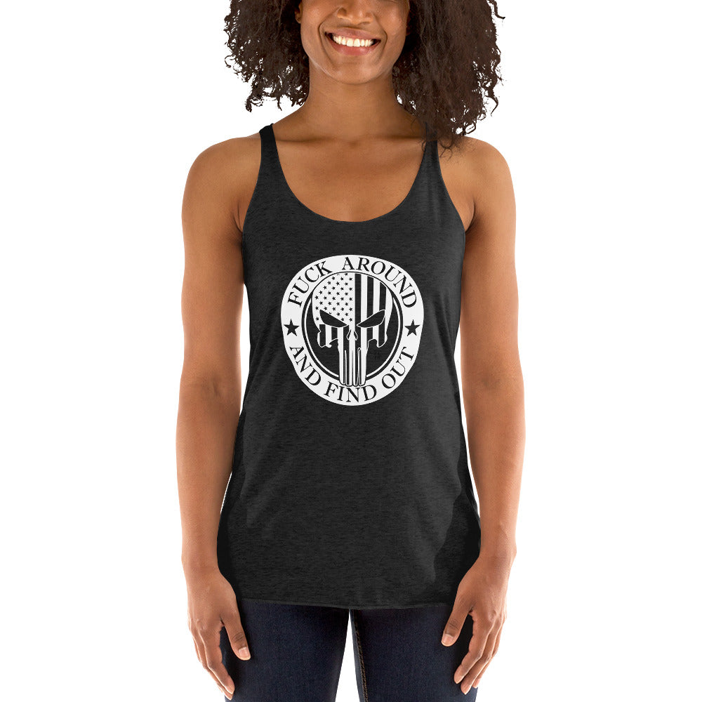 Next Level Racerback Tank - Punisher F*k Around and Find Out - FAFO Sportswear