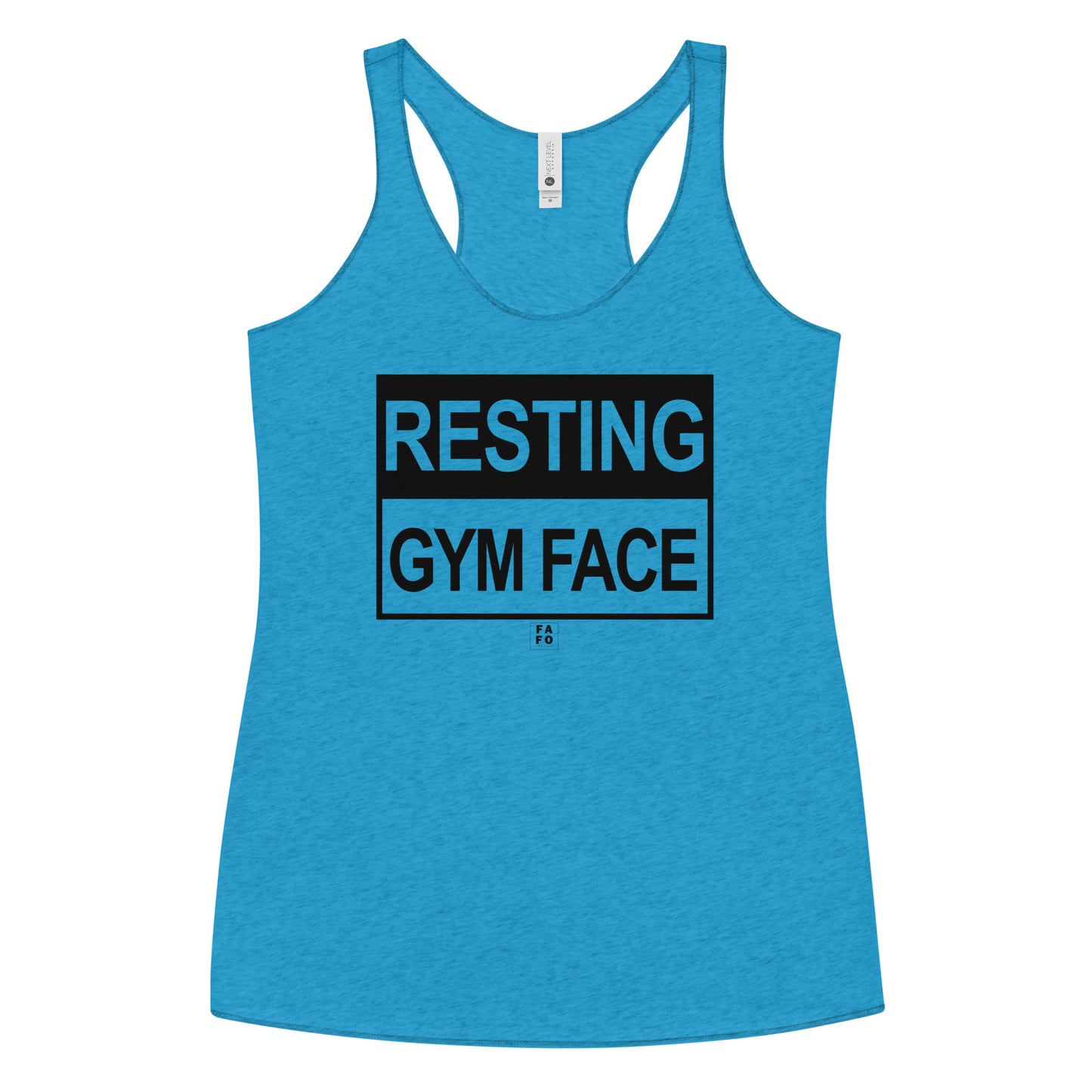 Next Level Racerback Tank - Resting Gym Face - FAFO Sportswear